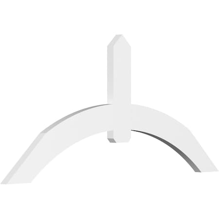 Ekena Millwork Archdale Architectural Grade PVC Gable Bracket, 72"W x 33"H x 2"D x 6"F, 11/12 Pitch GBP072X33X0206ARC00
